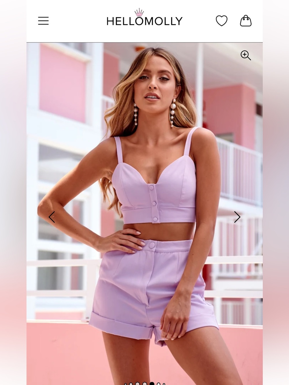 Hello Molly Baby Gotta Work Matching Set in Lilac Size Medium